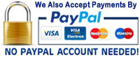 PayPal Payments Also Accepted PayPal Payments Also Accepted